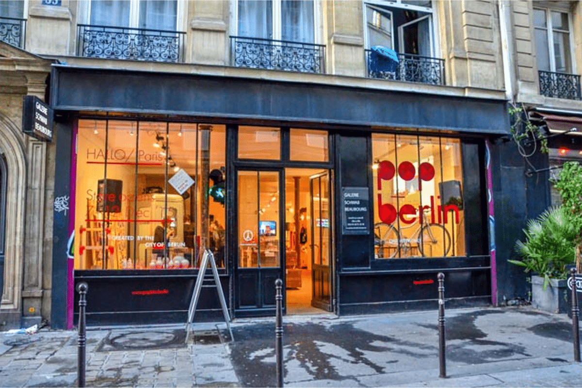 Ejemplo de pop-up de marca en París