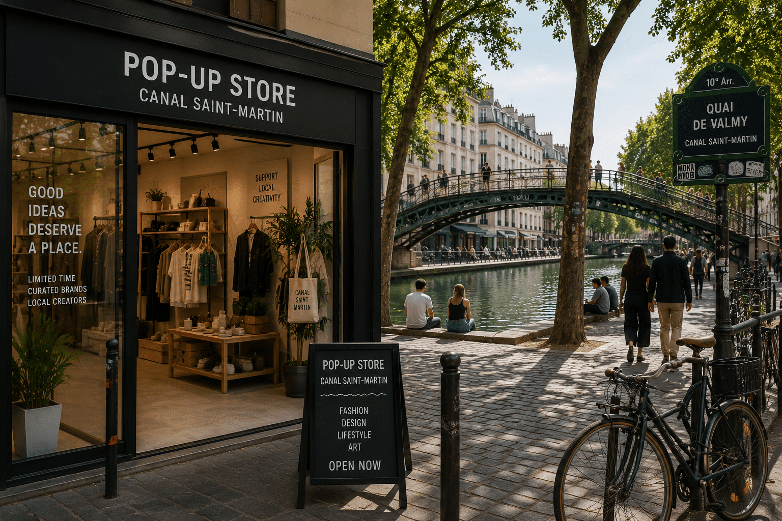 Canal Saint-Martin : un quartier pop-up à Paris
