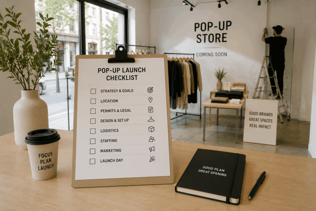 Checklist pour lancer un pop-up en 30 jours
