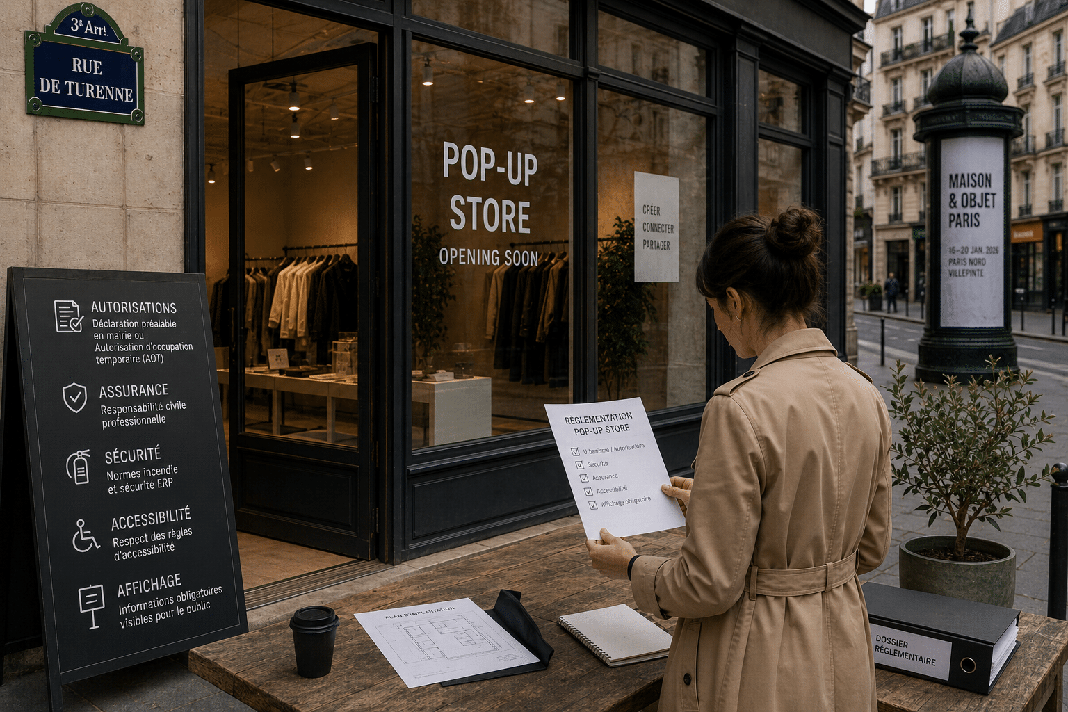 Licences et réglementation pour un pop-up store en France